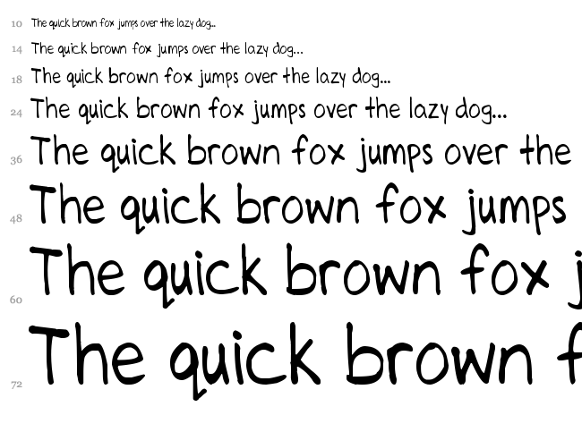 Celine's Hand font waterfall